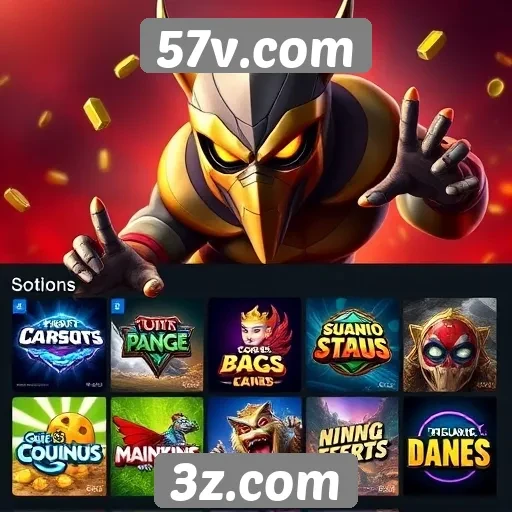 Exploração das ofertas de jogos no site 57v.com